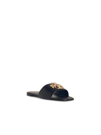 Tory Burch 'Eleanor' Black Leather Slippers