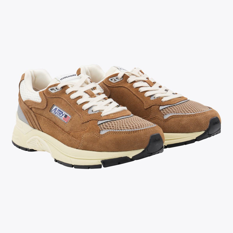 Autry Brown Leather Hyperway Sneakers