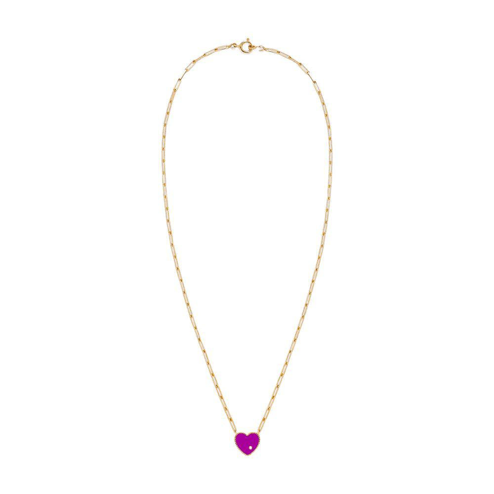 Yvonne Leon Small Solitary Heart Necklace