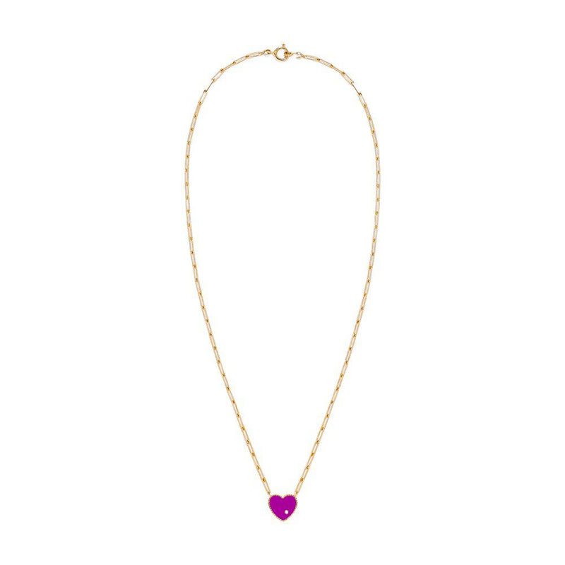 Yvonne Leon Small Solitary Heart Necklace