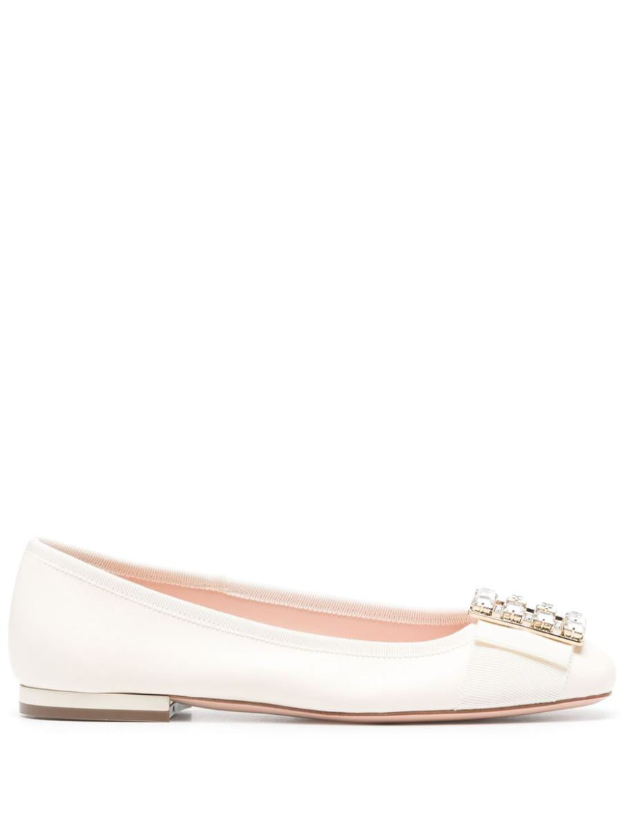 Roger Vivier Très Vivier Leather Ballet Flats