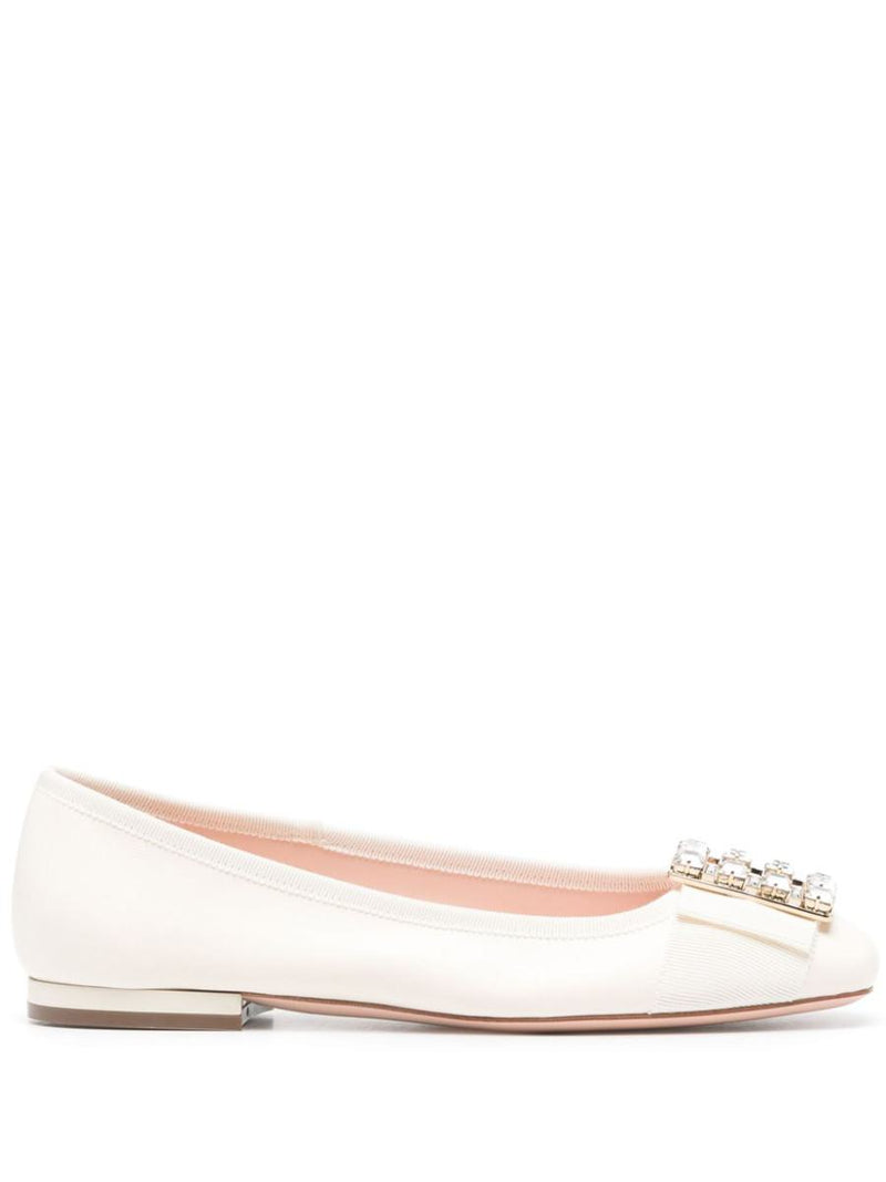 Roger Vivier Très Vivier Leather Ballet Flats