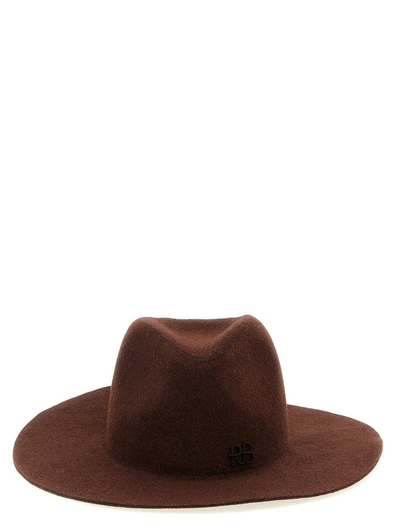 Ruslan Baginskiy 'Monogram-Embellished Fedora' Hat