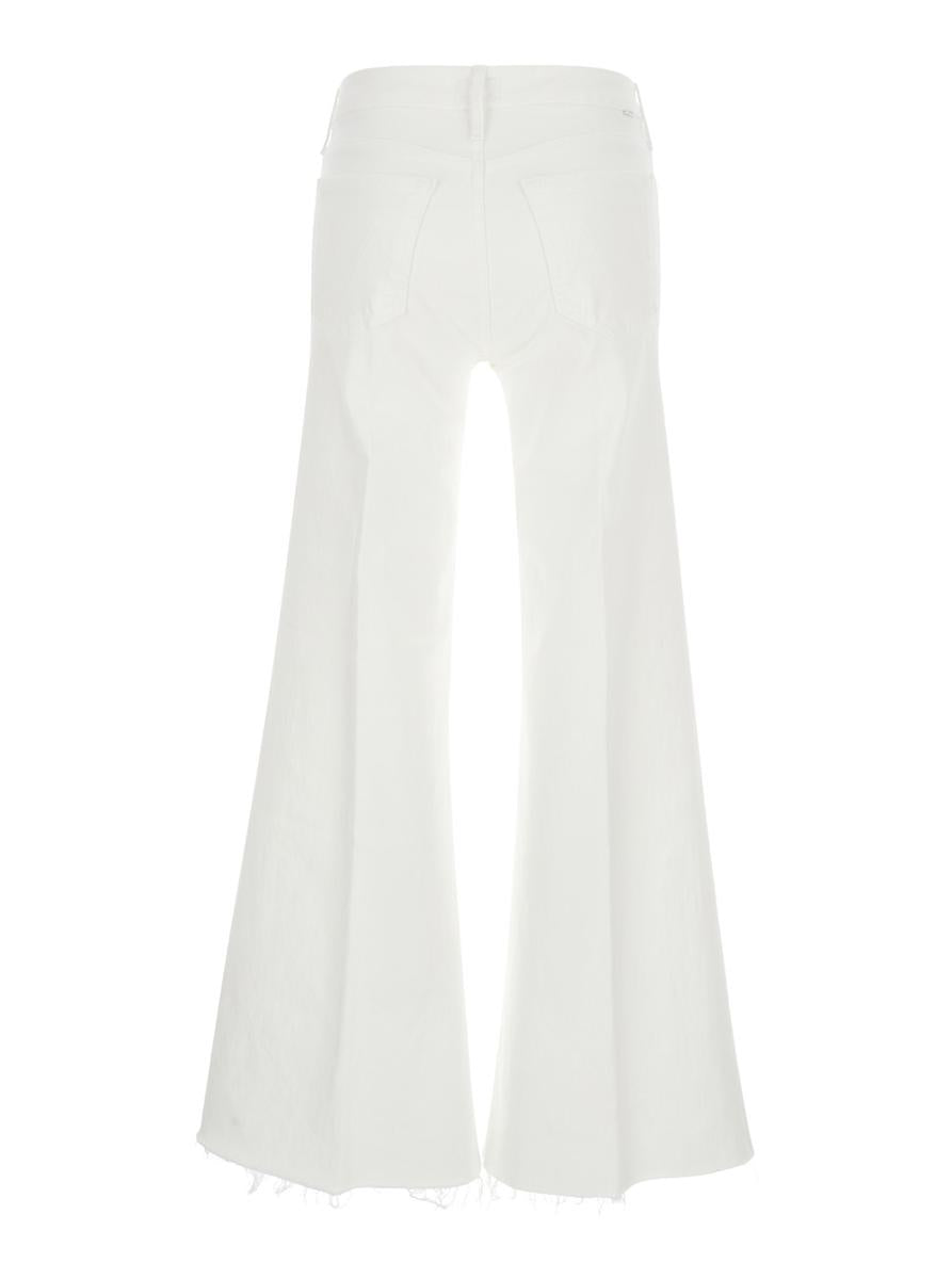 White Flared Jeans In Denim Woman