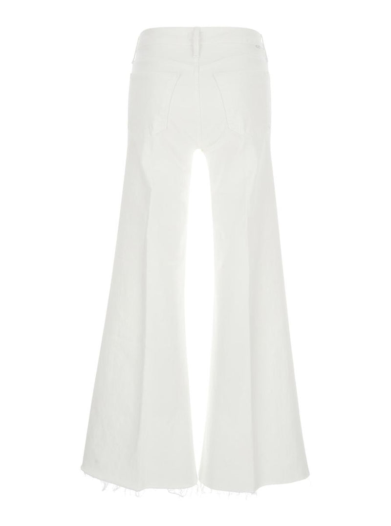 White Flared Jeans In Denim Woman