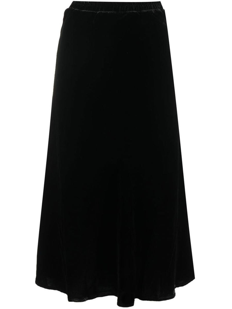 Gold Hawk Velvet Long Skirt