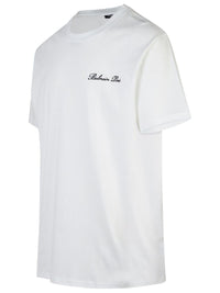 Balmain 'Signature' White Cotton T-Shirt