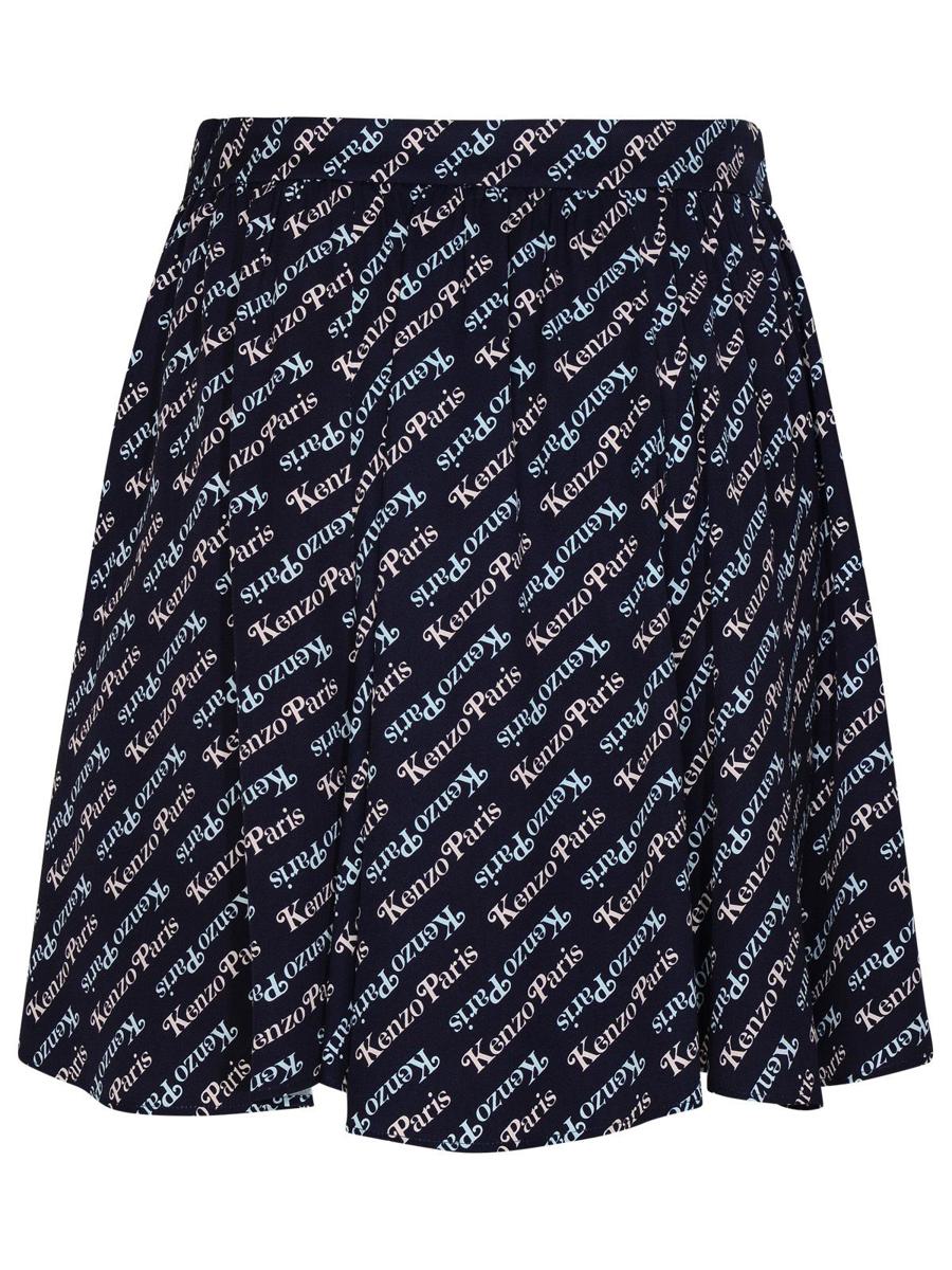 'Verdy By Kenzo' Blue Viscose Miniskirt