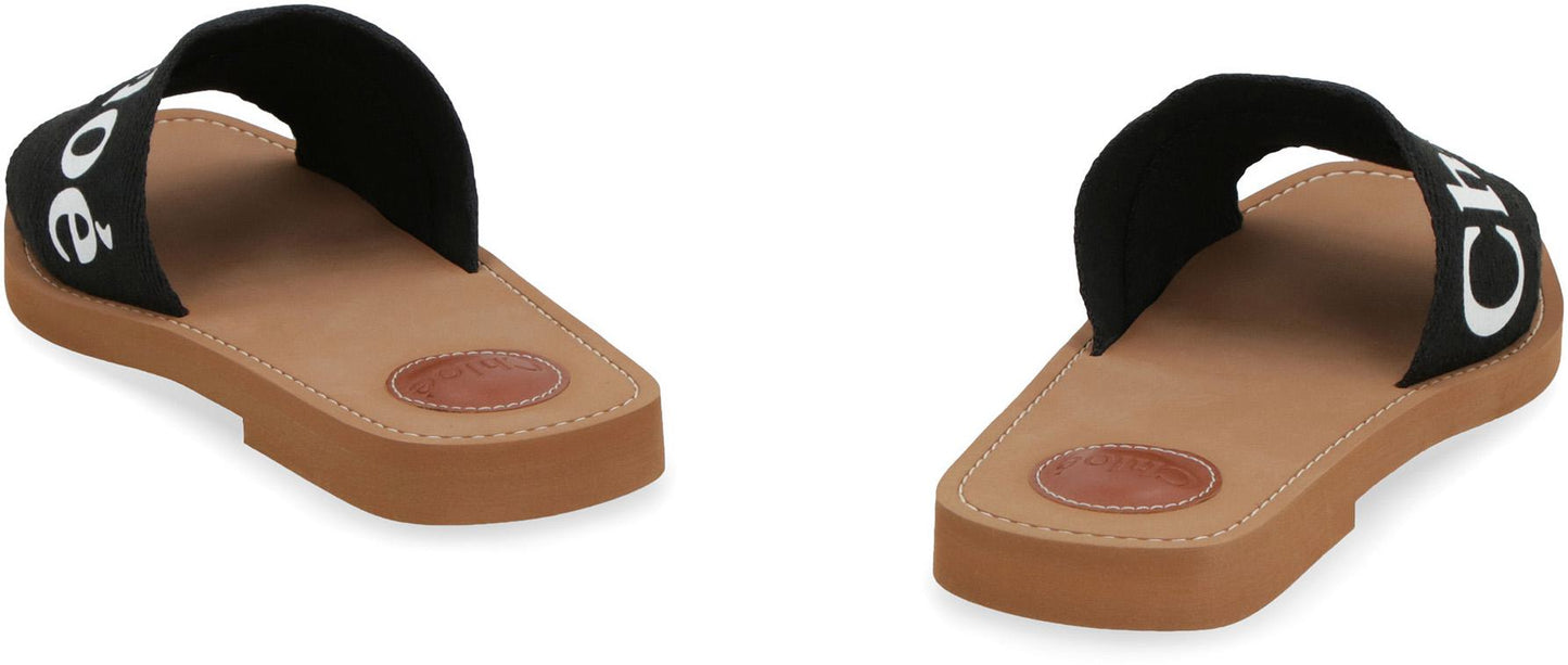 Chloé Woody Fabric Mules