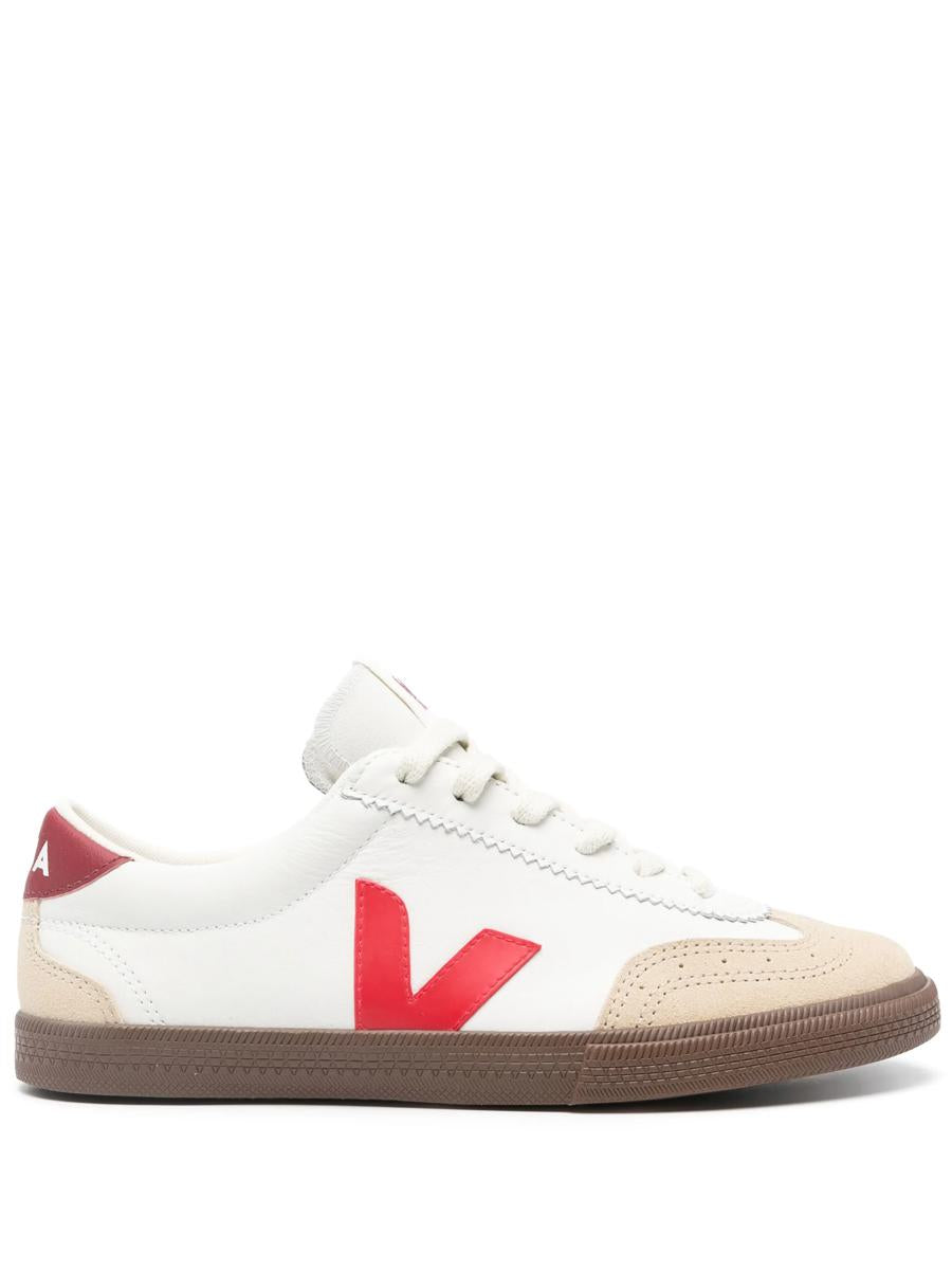 Veja Volley Panelled Leather Sneakers