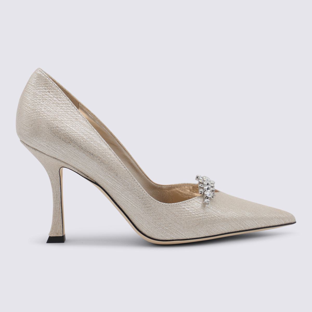 Jimmy Choo White Leather Pumps