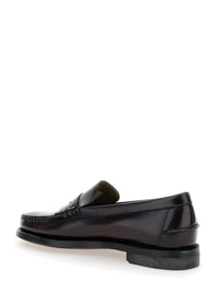 Bordeaux Pull-On Loafers In Leather Man