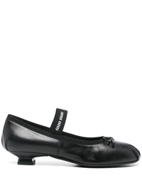 Miu Miu Logo-Intarsia Ballet Flats