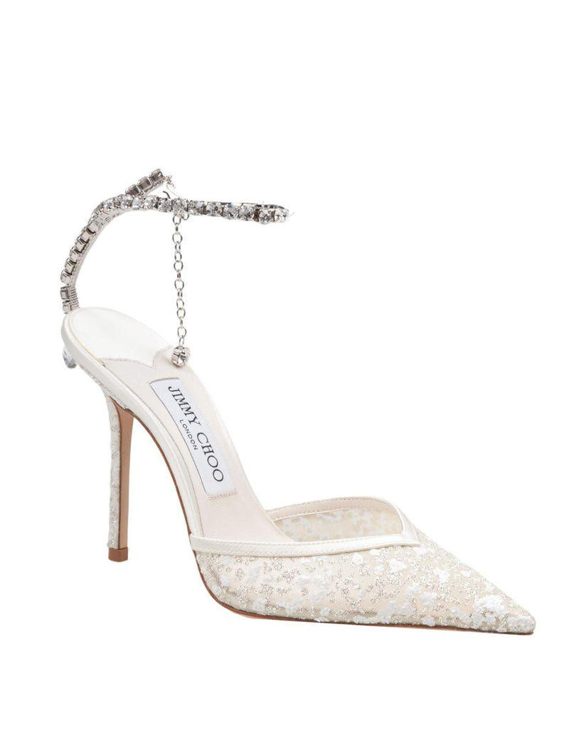 Jimmy Choo Mesh Slingback With Micro Crystal Appliqués