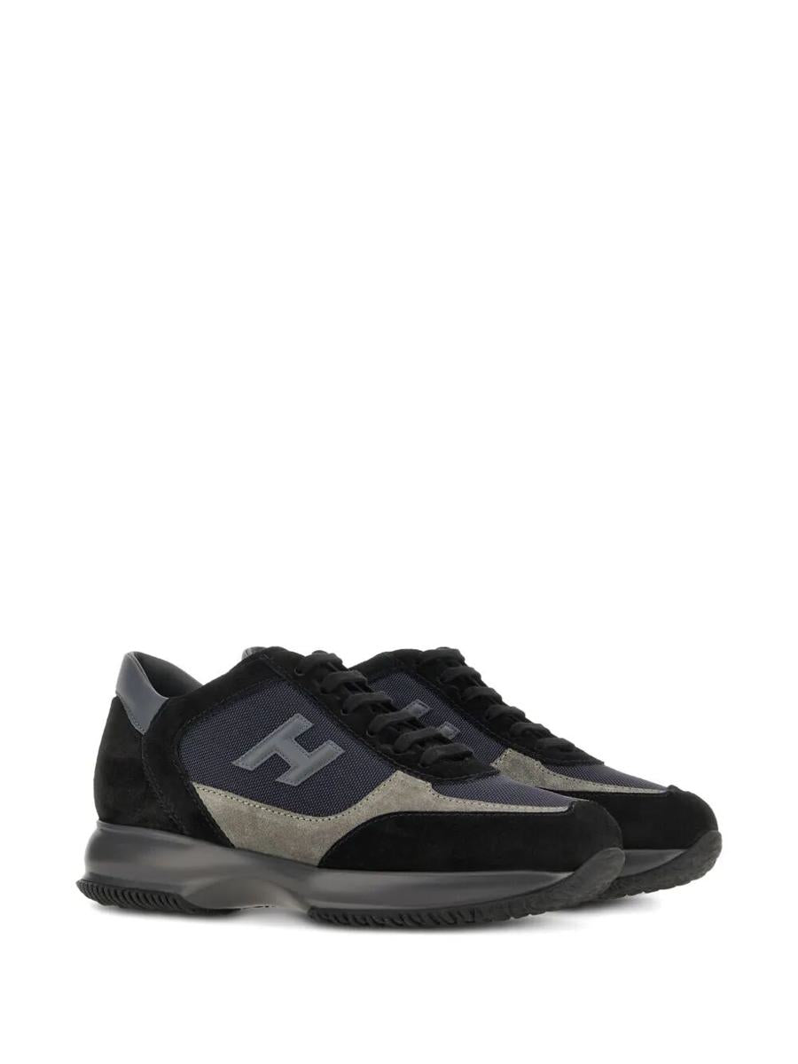 Hogan Suede And Smooth Leather Interactive Sneakers With Technical Fabric Inserts Shoes