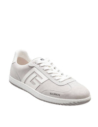 Balmain Swan Sneakers In Suede And Smooth Calfskin