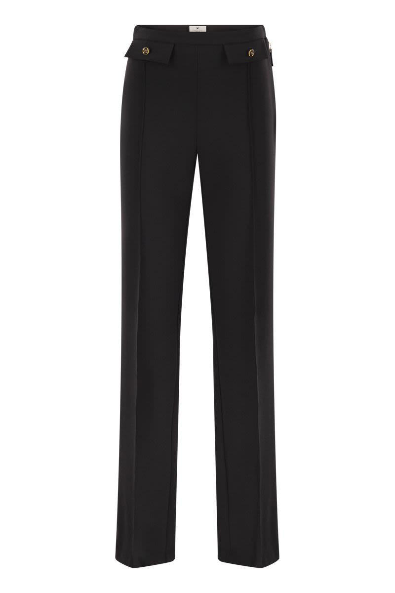 Elisabetta Franchi Double Crepe Trousers