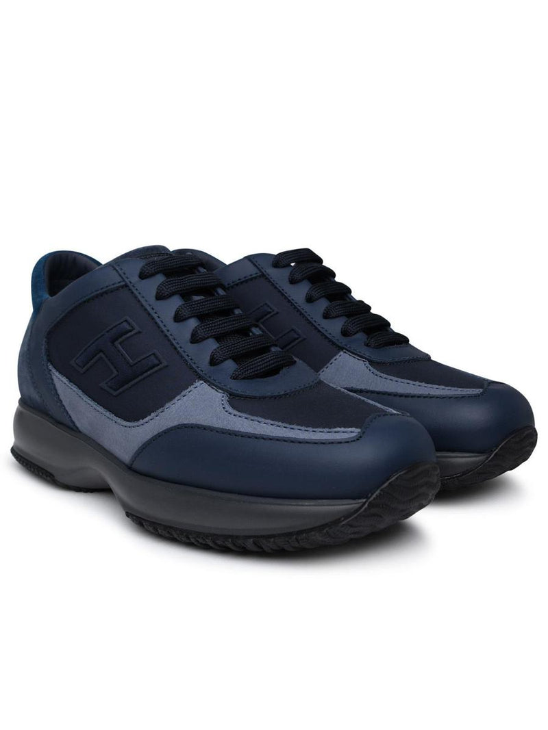 Hogan Blue Leather Sneakers