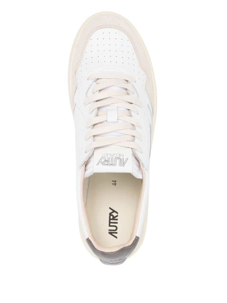 Autry 'Medalist' Sneakers In White And Grey Leather