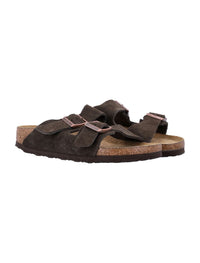 Birkenstock Suede Arizona Sandals Mocha Brown