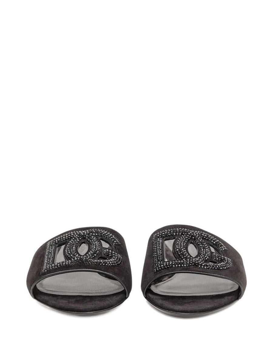 Dolce & Gabbana Dg Logo Leather Sandals