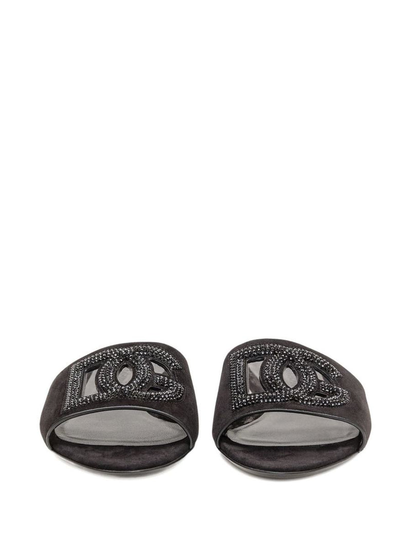 Dolce & Gabbana Dg Logo Leather Sandals