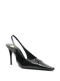 Saint Laurent Babylone Leather Slingback Pumps