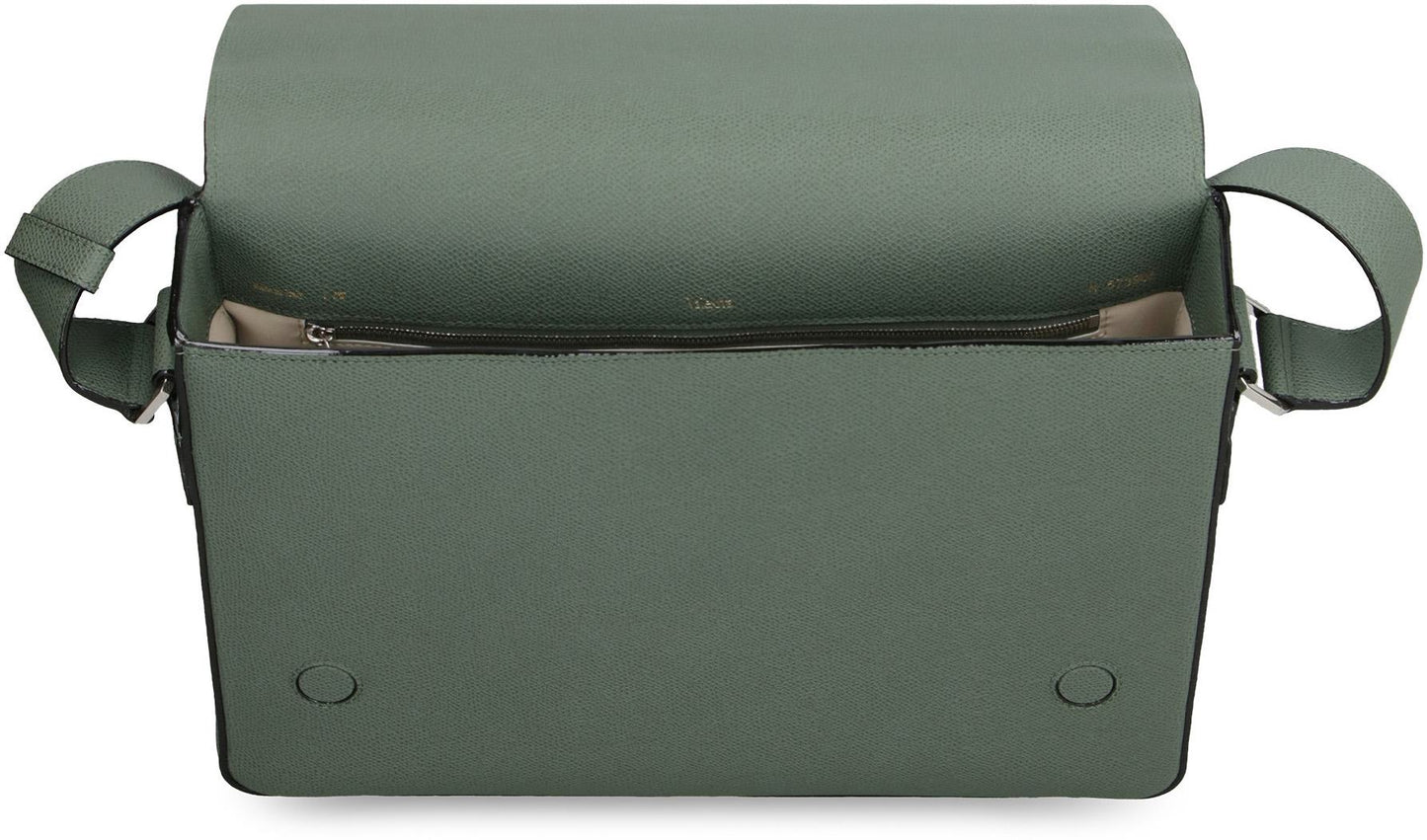 Valextra V-Line Leather Messenger Bag