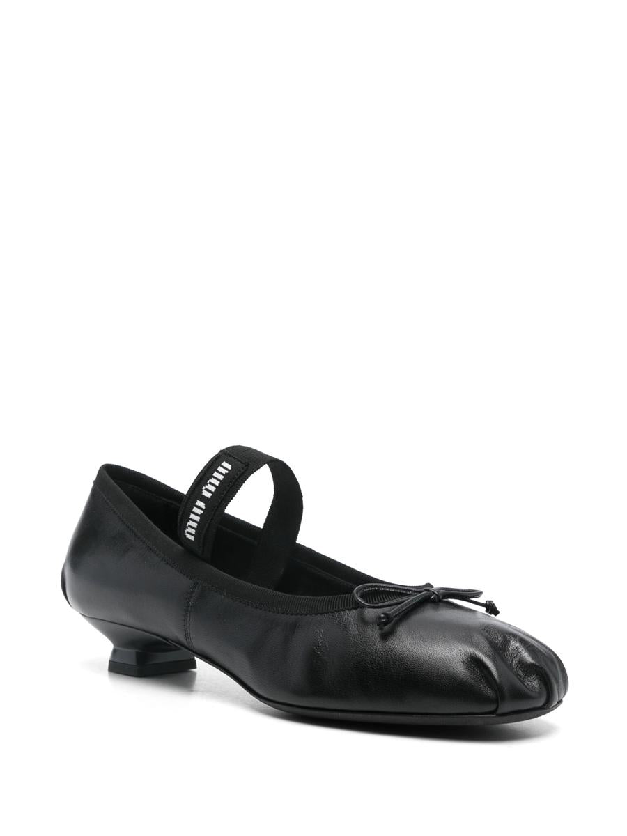 Miu Miu Logo-Intarsia Ballet Flats