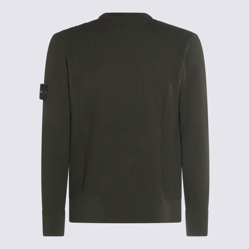 Stone Island Military Green Wool Knitwear