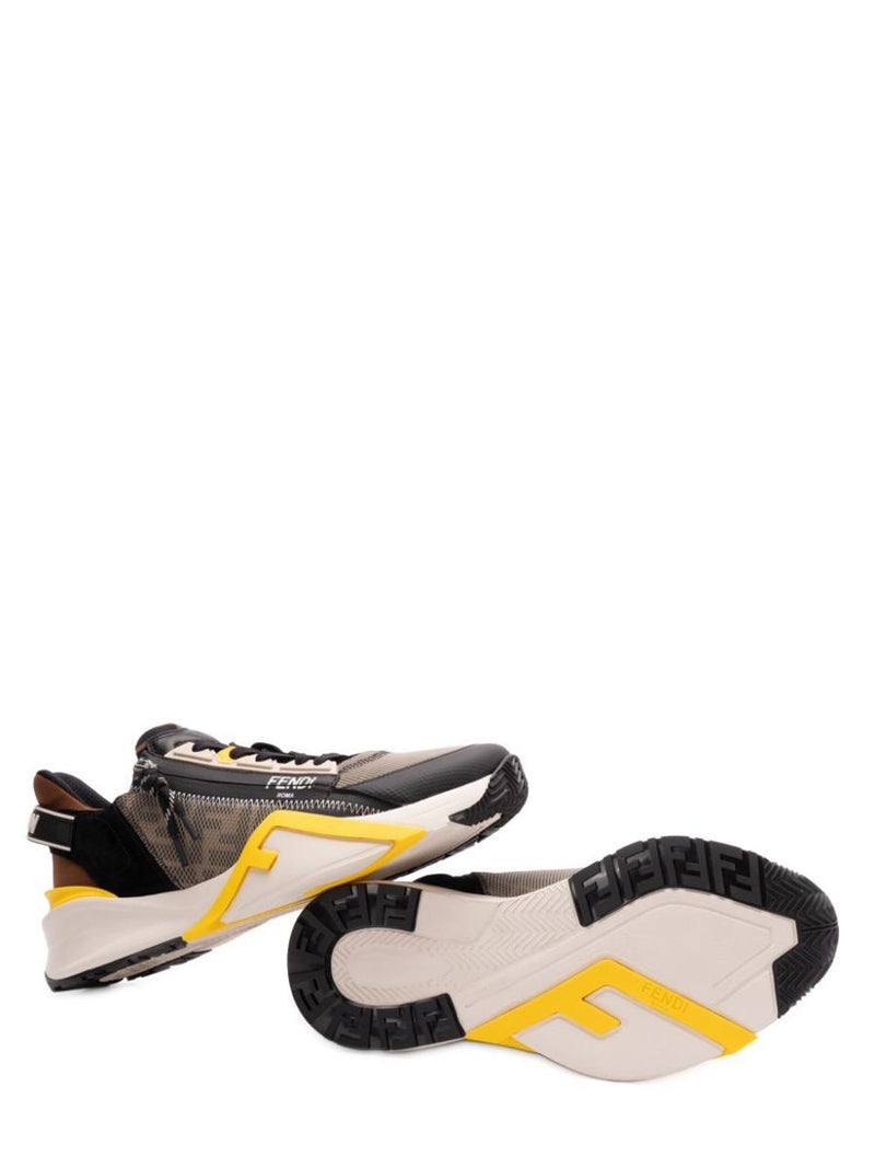 Fendi Lycra And Leather Flow Slip On Sneakers Shoes