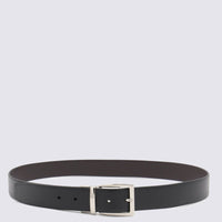 Canali Black Leather Belt