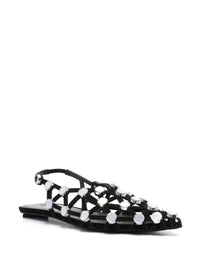 The Attico Grid Slingback Sandals