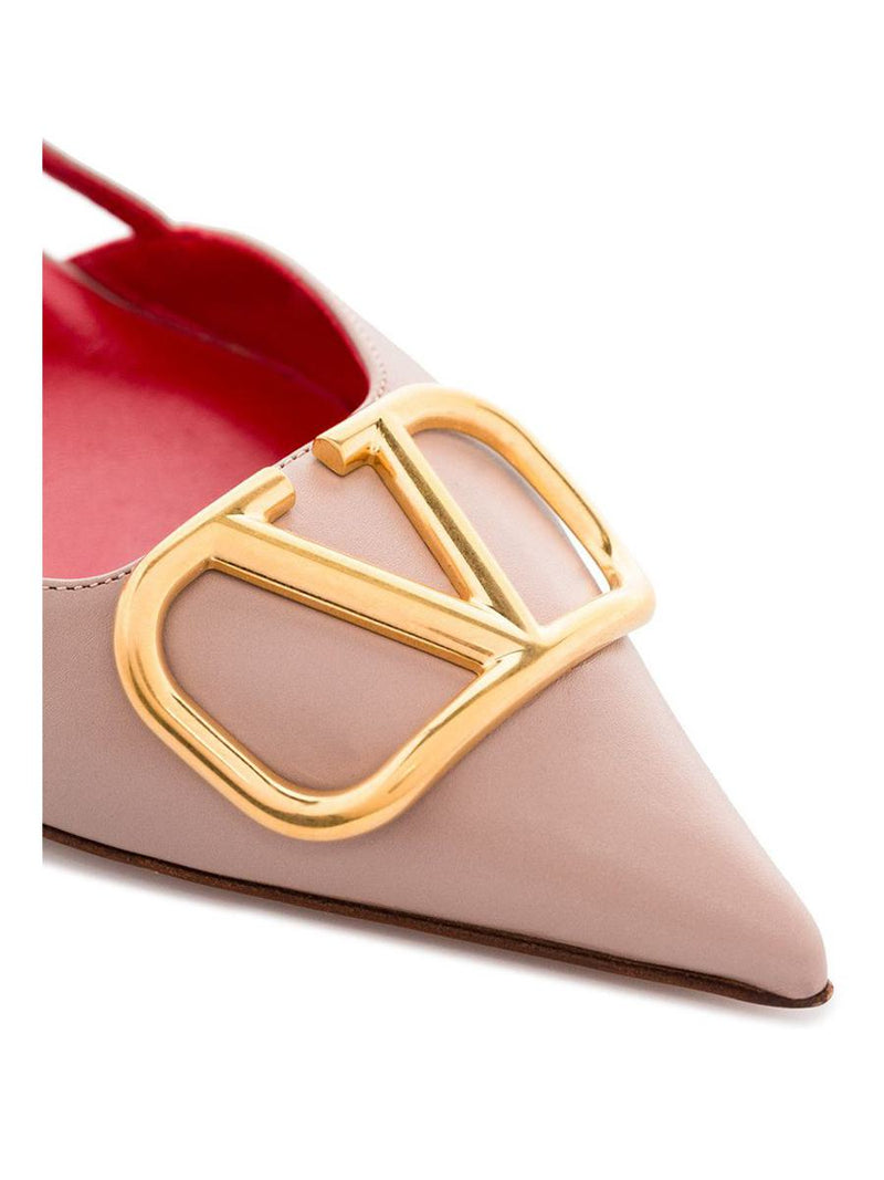 Valentino Garavani Vlogo Signature Leather Slingback Pumps