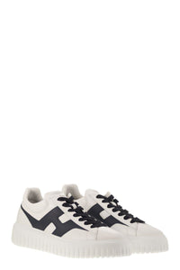 Hogan H-Stripes - Leather Trainers With Side H