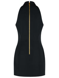 Balmain Black Virgin Wool Short Dress