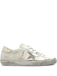 Golden Goose "Super Star" Leather Upper Laminated Star And Heel Glitter Edge Shoes