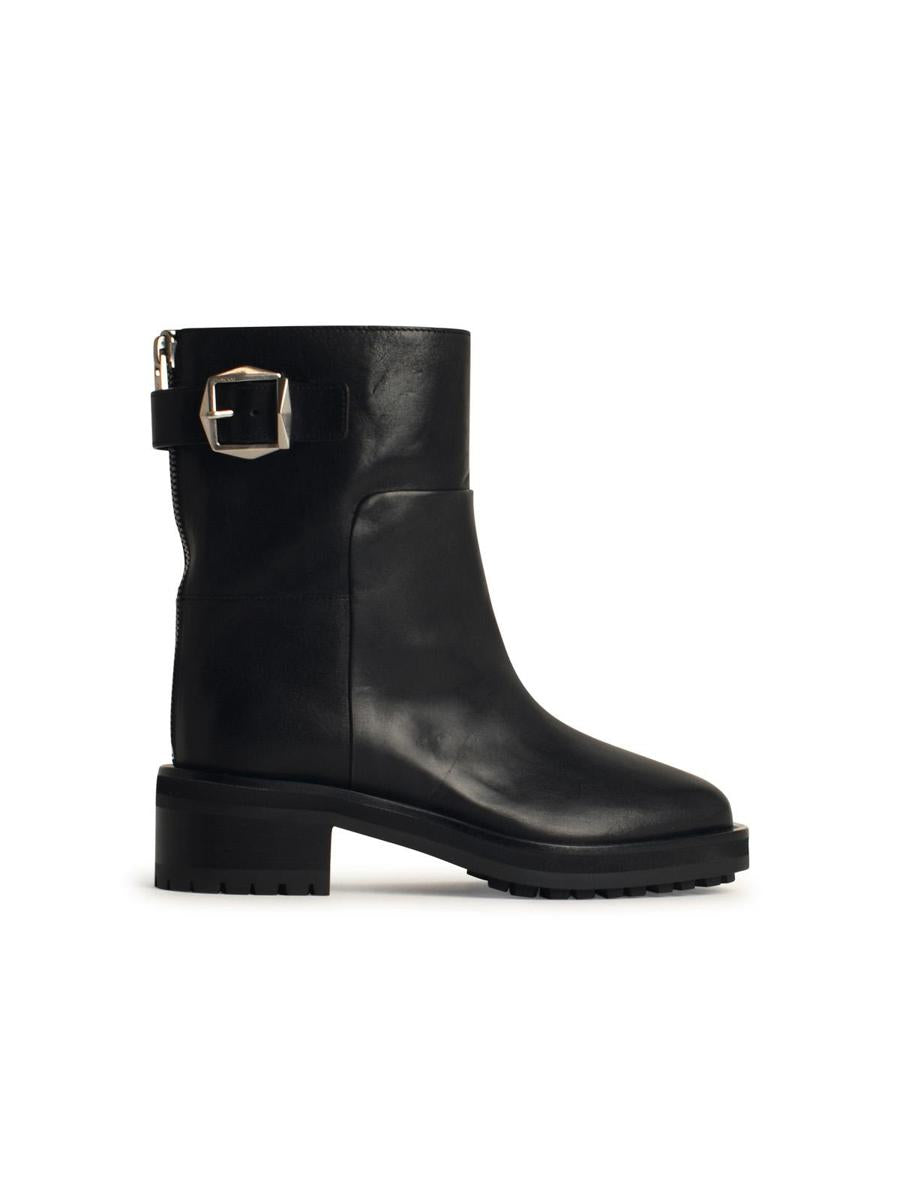 Jimmy Choo 'Brooklyn' Black Leather Ankle Boots