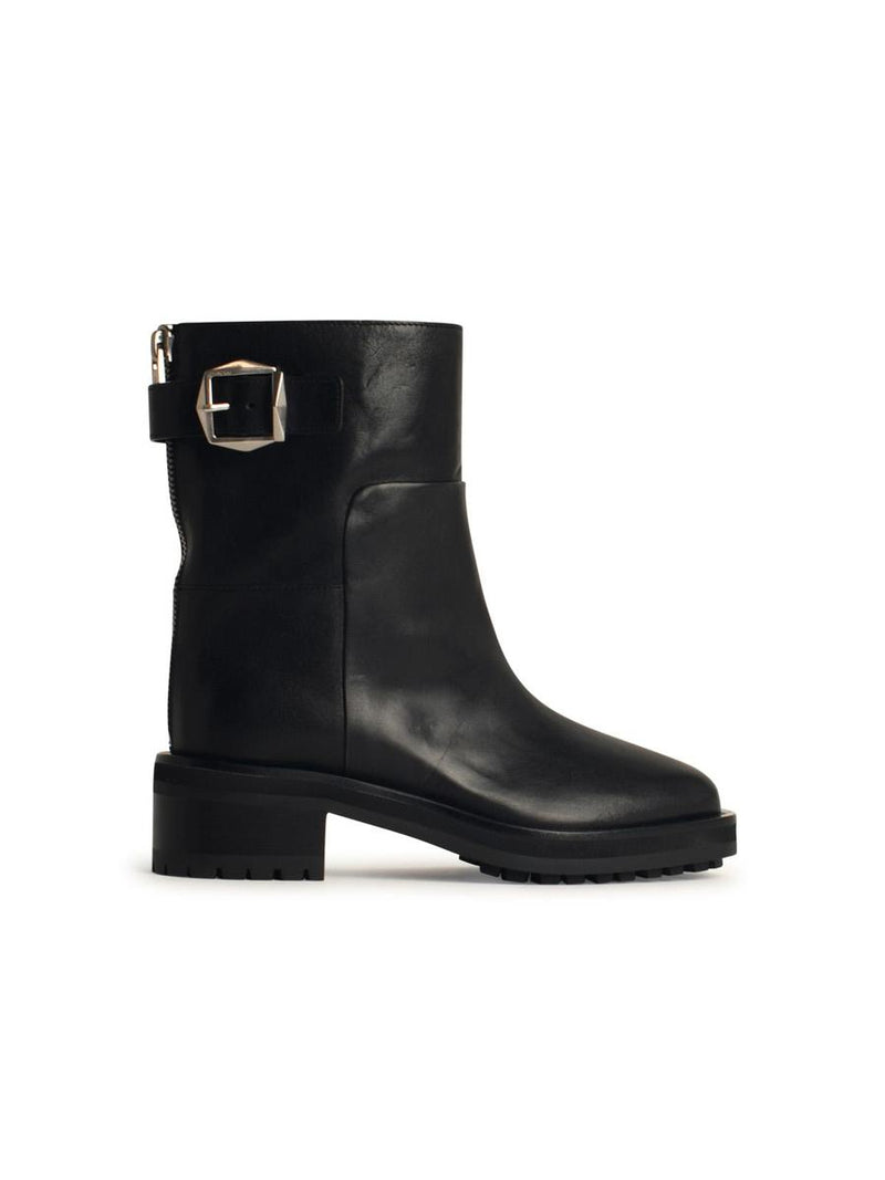Jimmy Choo 'Brooklyn' Black Leather Ankle Boots
