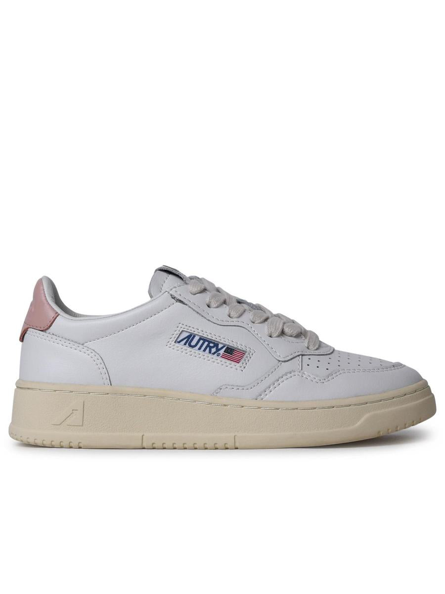 Autry 'Medalist' White Leather Sneakers
