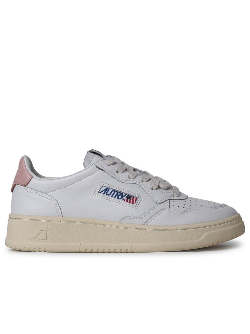 Autry 'Medalist' White Leather Sneakers