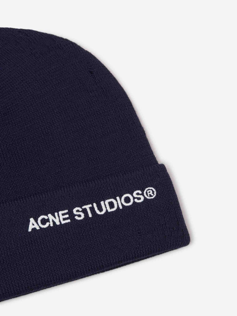 Acne Studios Distressed Logo Beanie