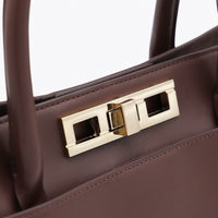 Fabiana Filippi Brown Leather Top Handle Bag