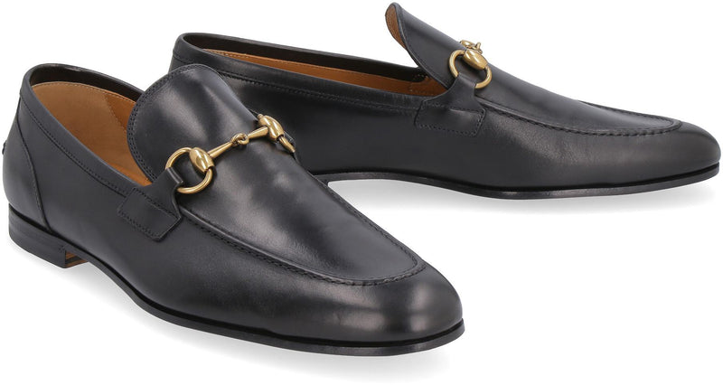 Gucci Jordaan Leather Loafers With Horsebit