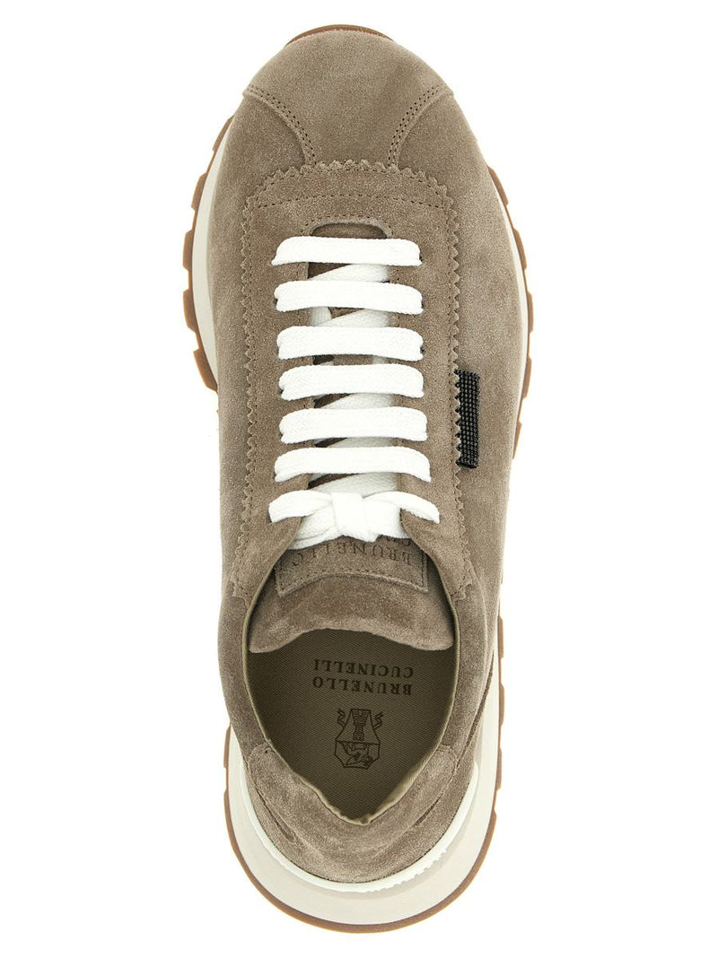 Brunello Cucinelli Shiny Tab Sneakers
