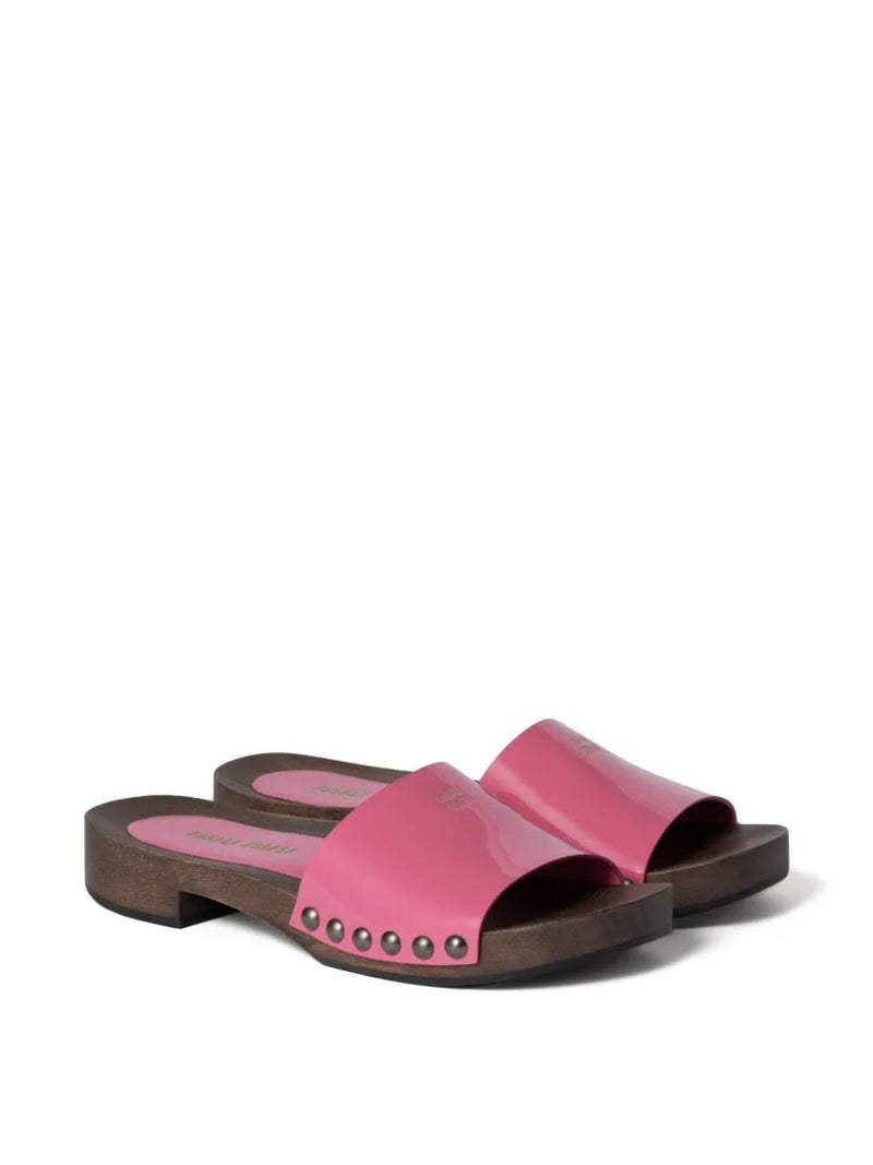 Miu Miu Patent Leather Clogs
