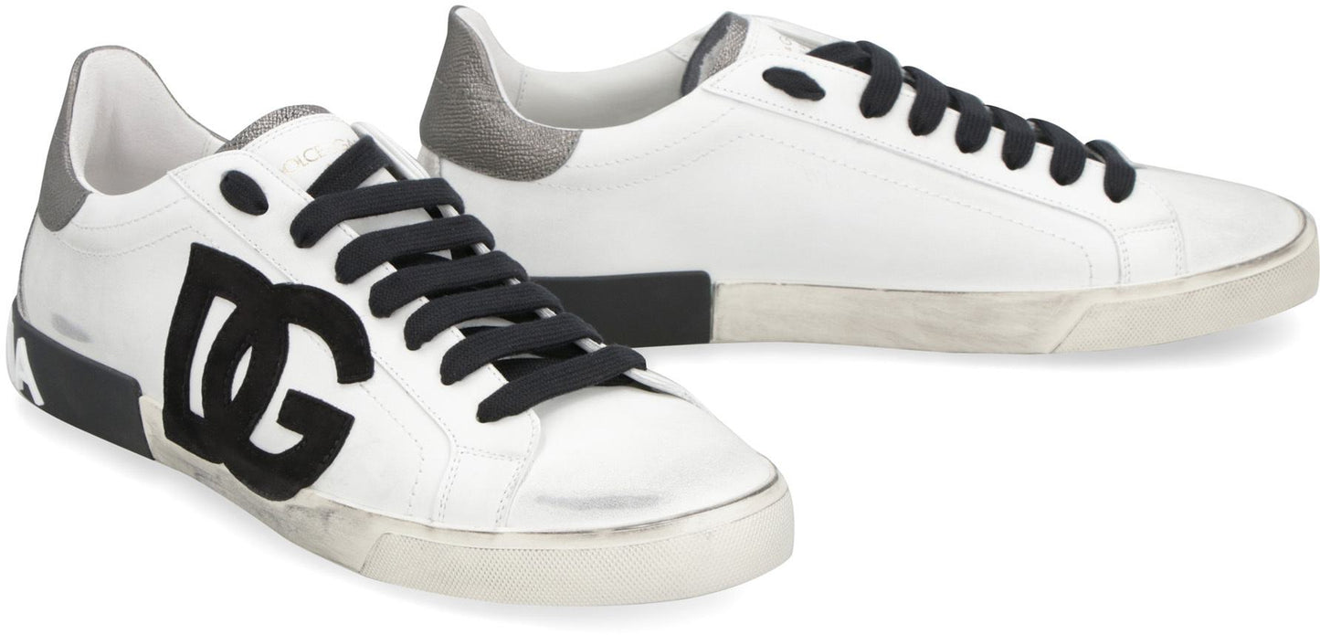 Dolce & Gabbana Leather Low-Top Sneakers