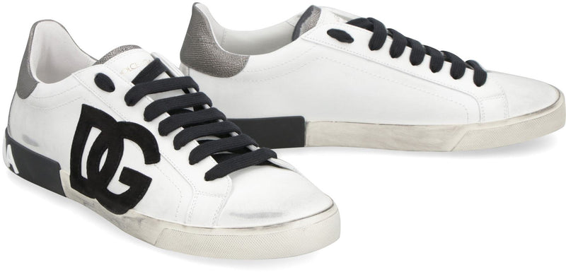 Dolce & Gabbana Leather Low-Top Sneakers