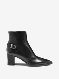 Santoni Leather Buckle Booties