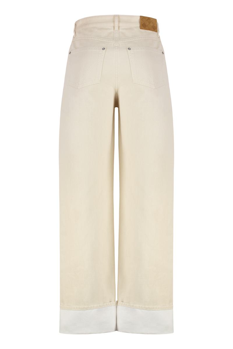 Bottega Veneta Wide Leg Jeans With Cuffs